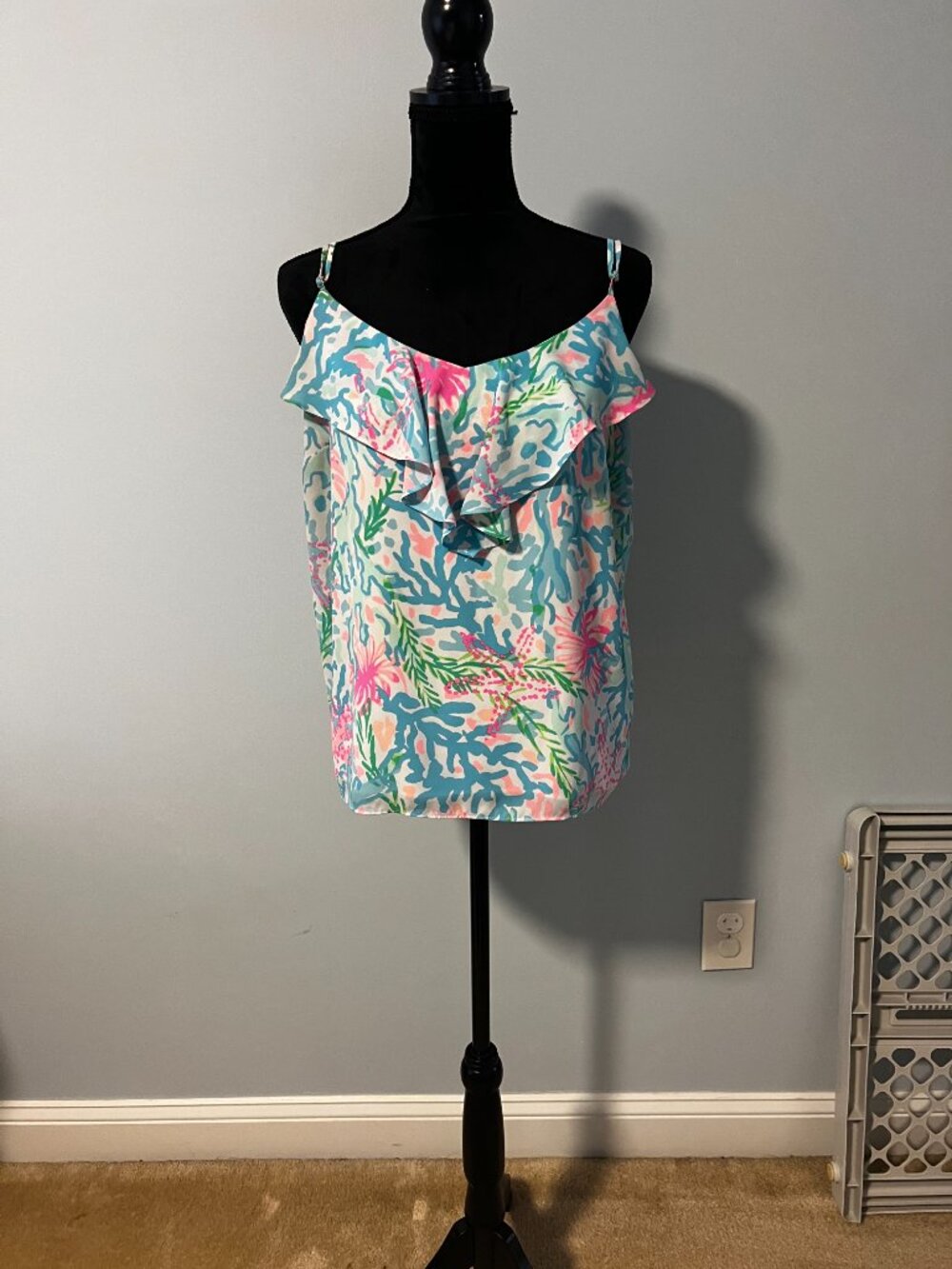 Lilly Pulitzer Coral Bay Swing Camisole (Pink, Blue, Green)- XL